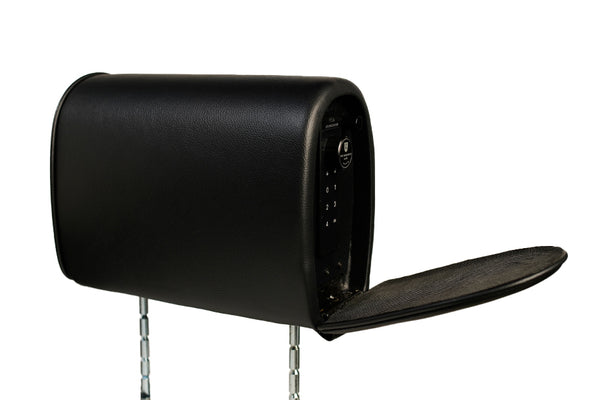 Secure locking keypad visible on side open Vulcan Headrest Safe